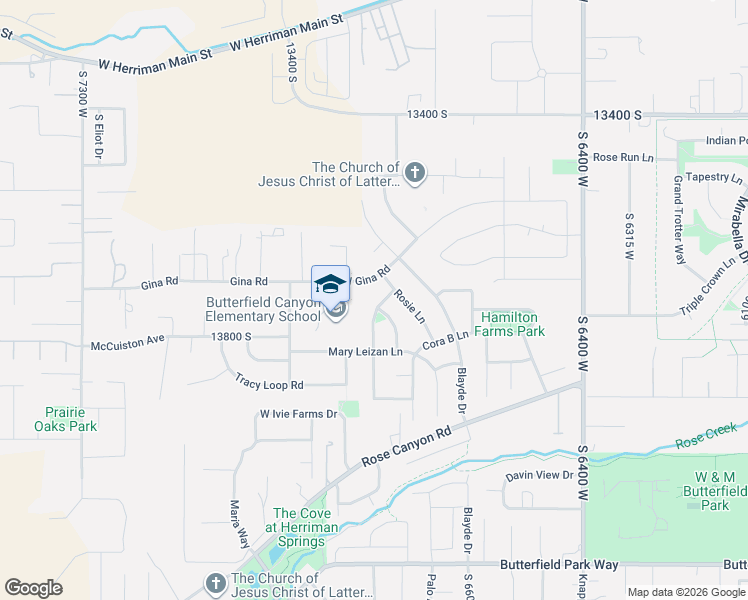 map of restaurants, bars, coffee shops, grocery stores, and more near 6778 West Kyle Earl Lane in Herriman