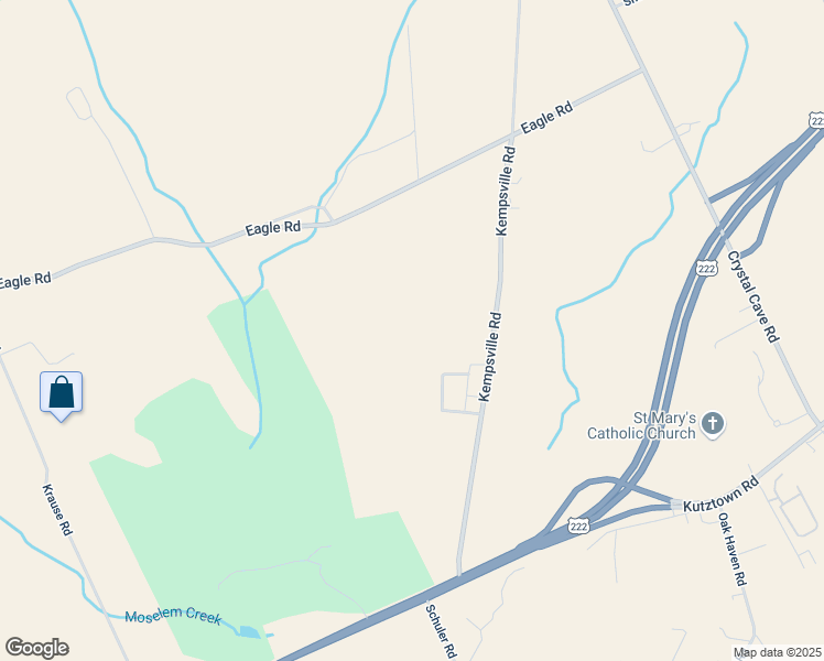 map of restaurants, bars, coffee shops, grocery stores, and more near 38 Berkleigh Court in Kutztown