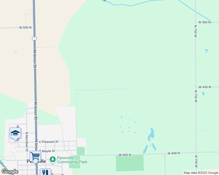 map of restaurants, bars, coffee shops, grocery stores, and more near in Pennville