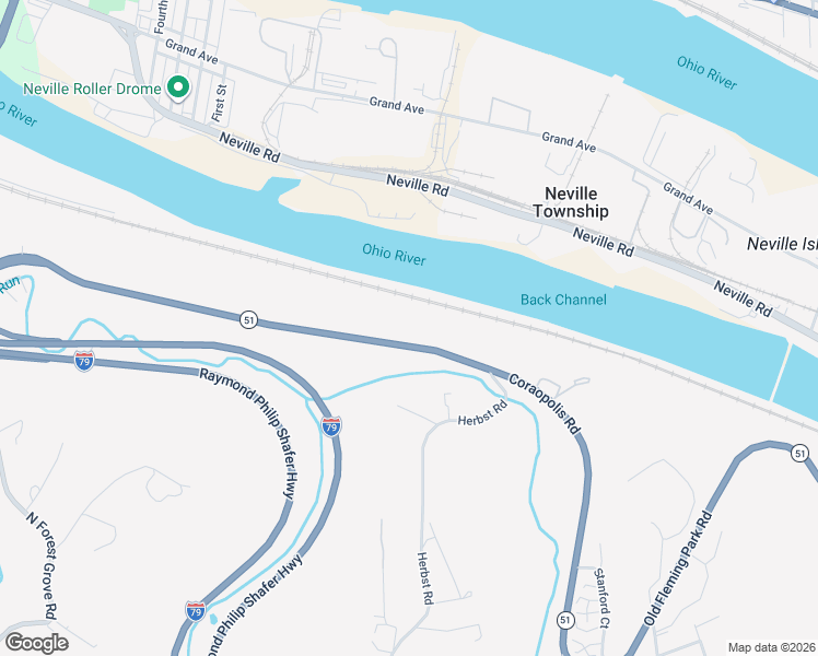 map of restaurants, bars, coffee shops, grocery stores, and more near 266-268 Coraopolis Road in Coraopolis