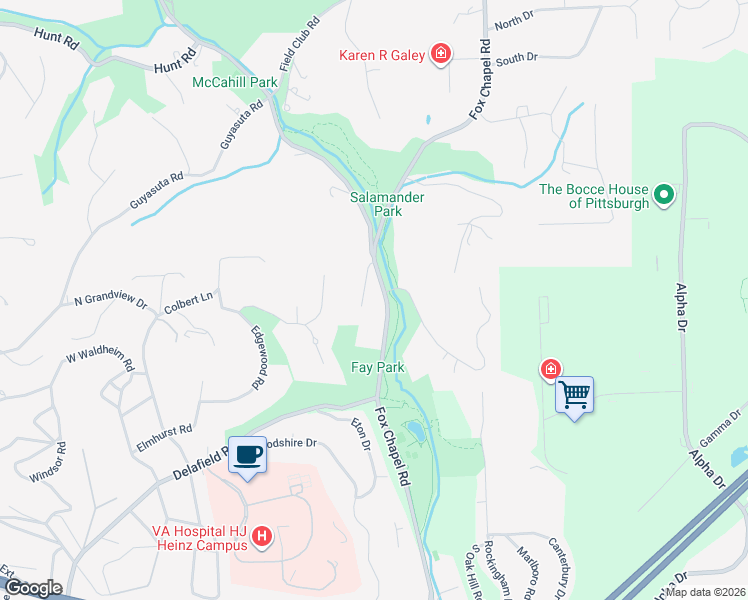 map of restaurants, bars, coffee shops, grocery stores, and more near 101 Hemlock Hollow Road in Pittsburgh