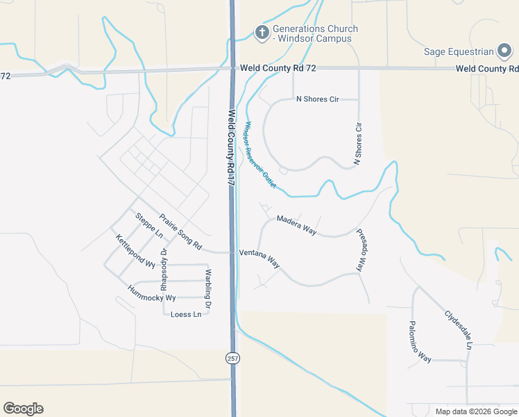 map of restaurants, bars, coffee shops, grocery stores, and more near 1003 Montana Court in Windsor