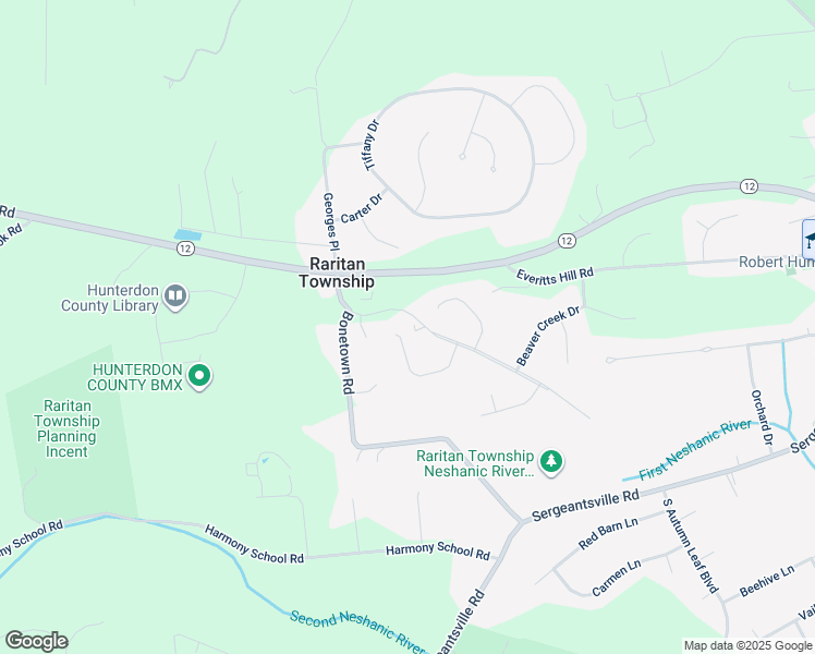 map of restaurants, bars, coffee shops, grocery stores, and more near 10 Autumn Leaf Drive in Flemington