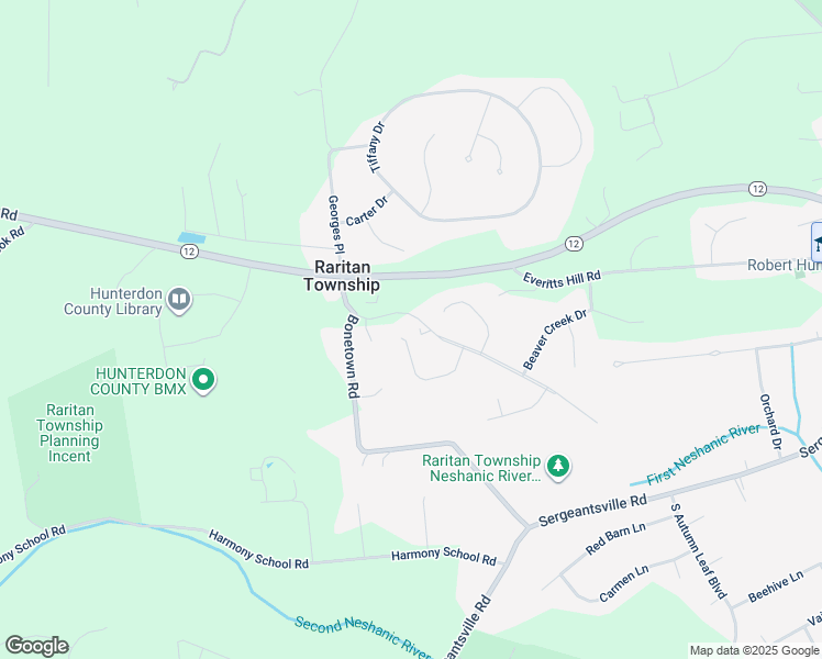 map of restaurants, bars, coffee shops, grocery stores, and more near 10 Autumn Leaf Drive in Flemington