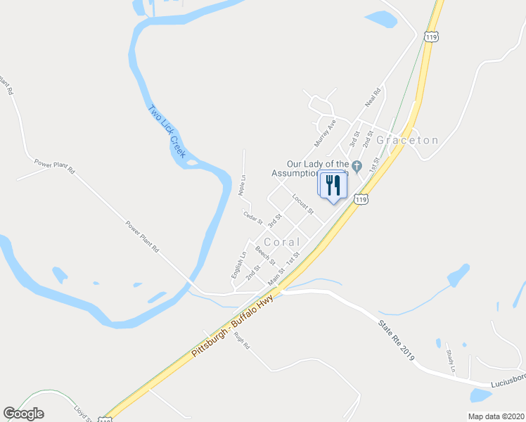 map of restaurants, bars, coffee shops, grocery stores, and more near in Coral