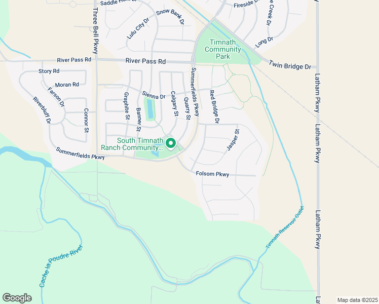 map of restaurants, bars, coffee shops, grocery stores, and more near 6670 Tailwater Court in Timnath