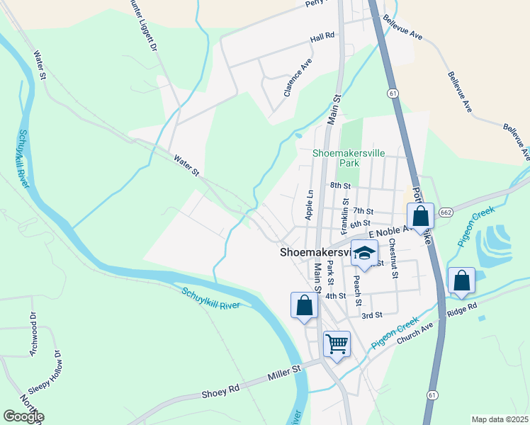 map of restaurants, bars, coffee shops, grocery stores, and more near 644 Lincoln St in Shoemakersville
