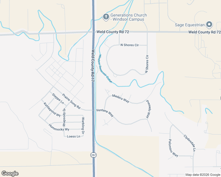 map of restaurants, bars, coffee shops, grocery stores, and more near 1003 Montana Court in Windsor