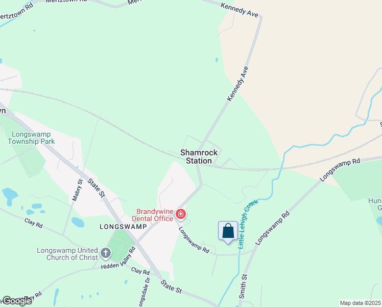 map of restaurants, bars, coffee shops, grocery stores, and more near 29 Railroad Lane in Mertztown