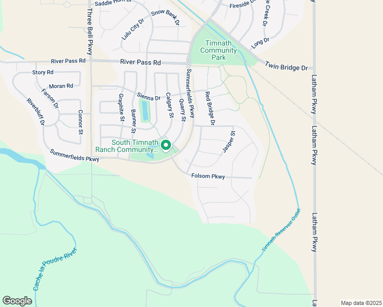 map of restaurants, bars, coffee shops, grocery stores, and more near 6670 Tailwater Court in Timnath