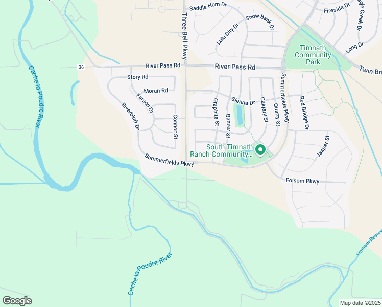 map of restaurants, bars, coffee shops, grocery stores, and more near 5989 Sand Cherry Lane in Timnath