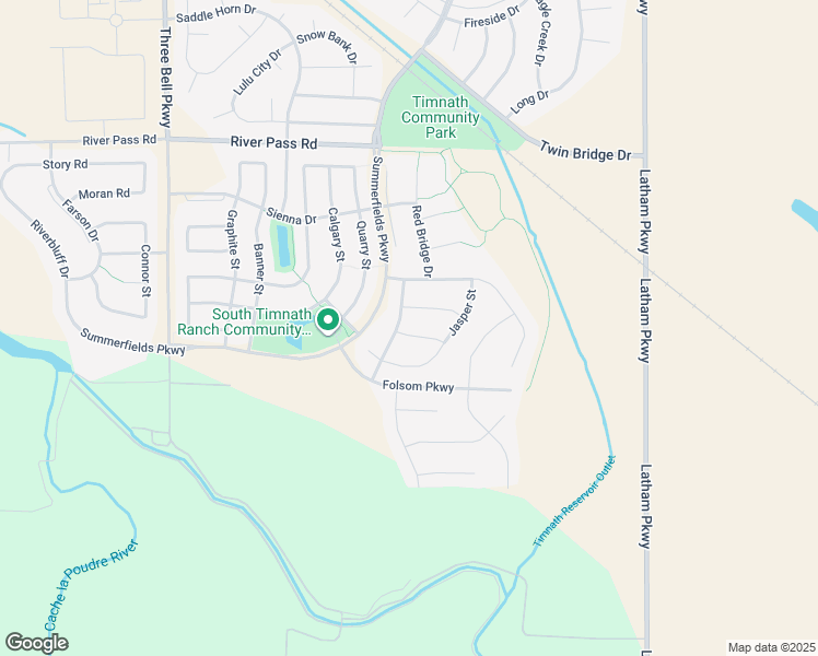 map of restaurants, bars, coffee shops, grocery stores, and more near 6746 Spring Rain Road in Timnath