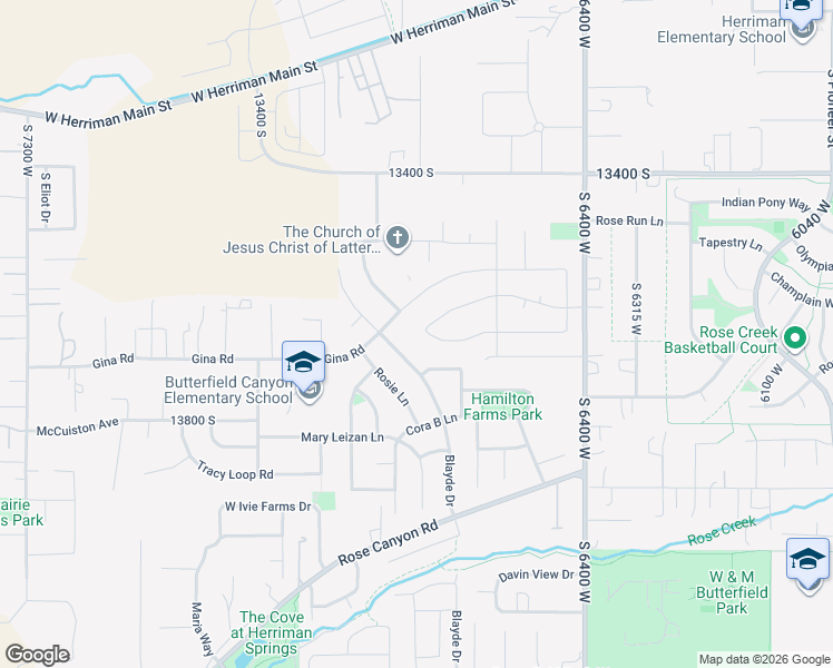 map of restaurants, bars, coffee shops, grocery stores, and more near 6659 West Conie Bell Drive in Herriman