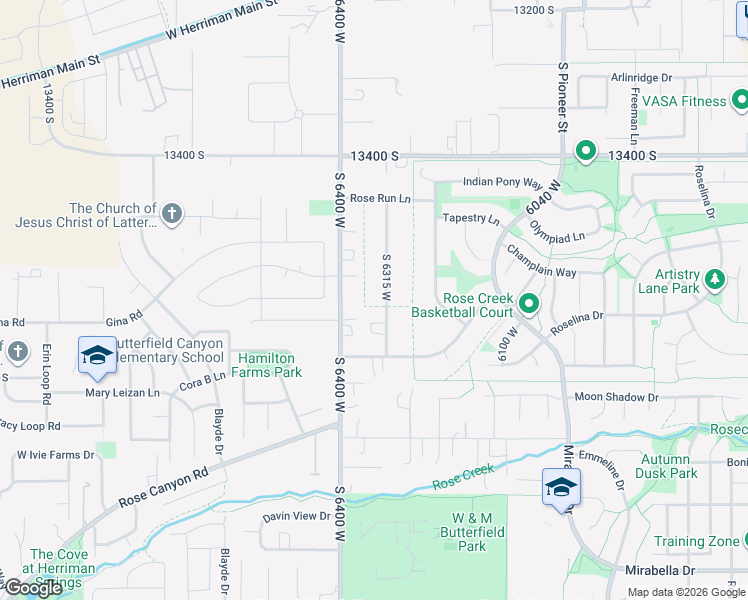 map of restaurants, bars, coffee shops, grocery stores, and more near 13658 South 6315 West in Herriman