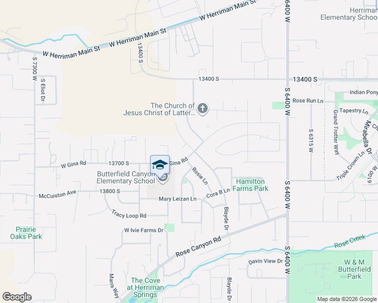 map of restaurants, bars, coffee shops, grocery stores, and more near 13672 Blayde Drive in Herriman