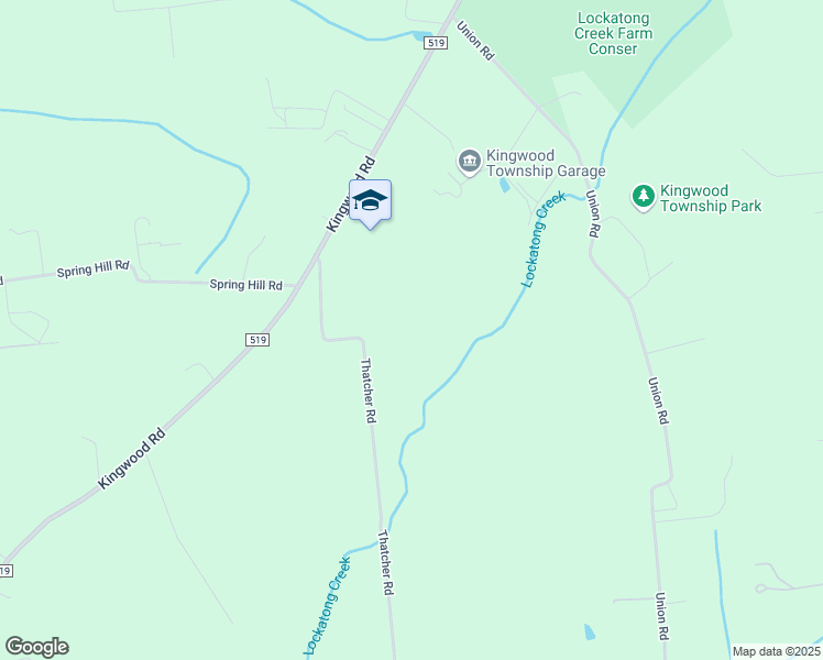 map of restaurants, bars, coffee shops, grocery stores, and more near 19 Thatcher Road in Frenchtown