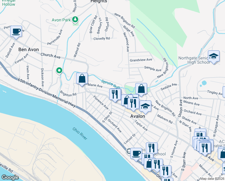 map of restaurants, bars, coffee shops, grocery stores, and more near 413 California Avenue in Avalon