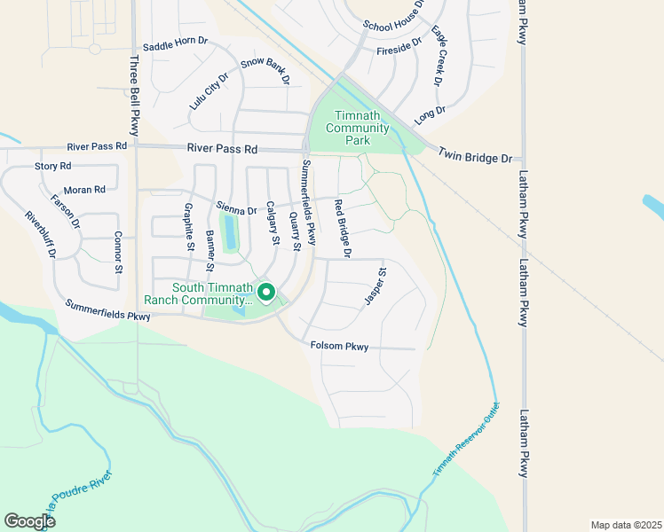 map of restaurants, bars, coffee shops, grocery stores, and more near 6737 Rock River Road in Timnath