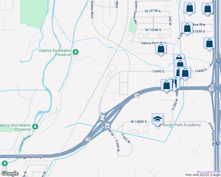map of restaurants, bars, coffee shops, grocery stores, and more near 13589 South 600 West in Draper