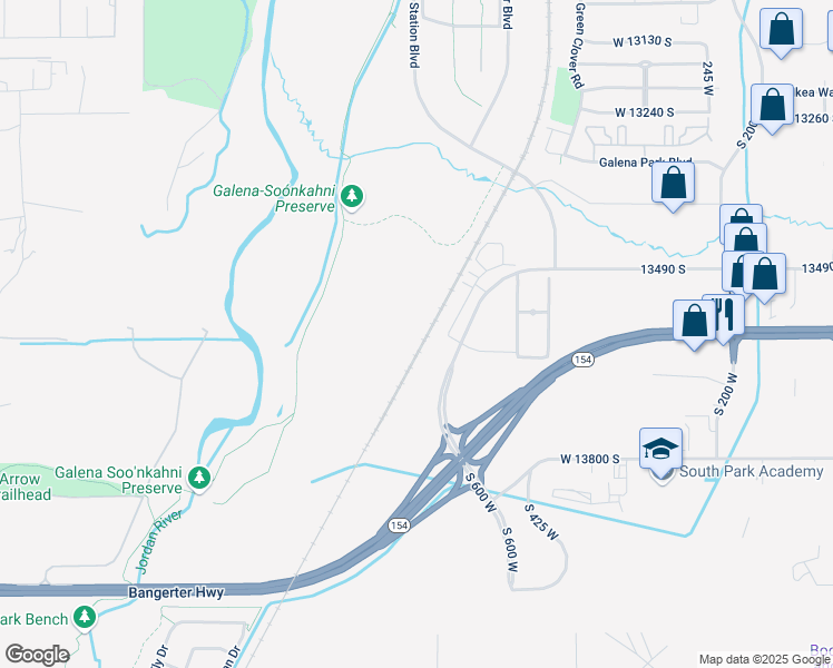 map of restaurants, bars, coffee shops, grocery stores, and more near 13639 South 600 West in Draper