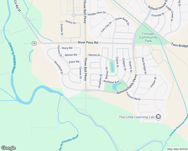 map of restaurants, bars, coffee shops, grocery stores, and more near 6339 Spring Valley Road in Timnath