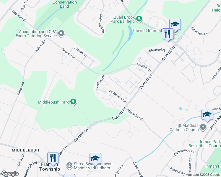 map of restaurants, bars, coffee shops, grocery stores, and more near 271 Hazlitt Way in Franklin Township