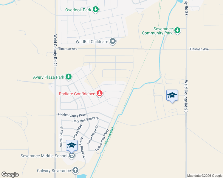 map of restaurants, bars, coffee shops, grocery stores, and more near 1232 Lily Mountain Road in Windsor