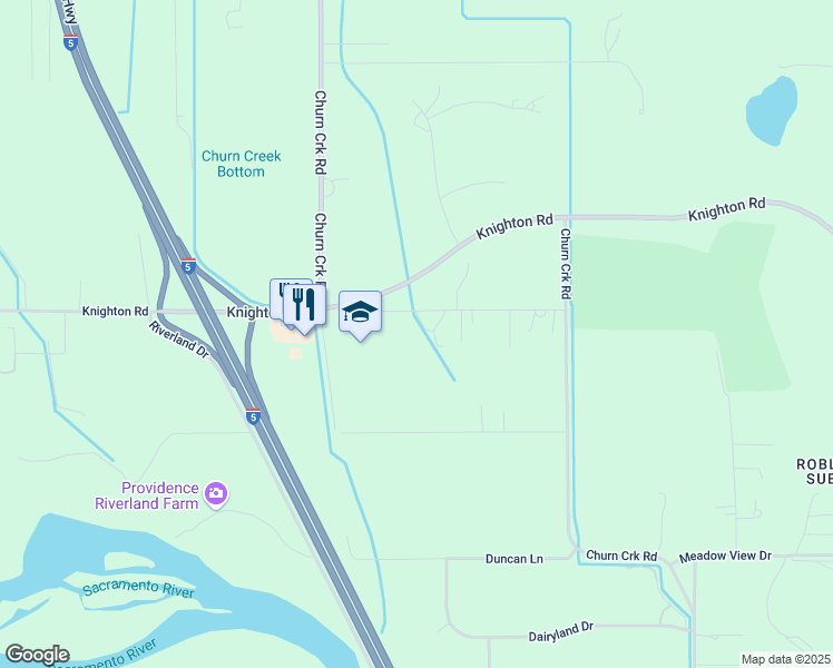 map of restaurants, bars, coffee shops, grocery stores, and more near 7416 Pacheco School Road in Redding