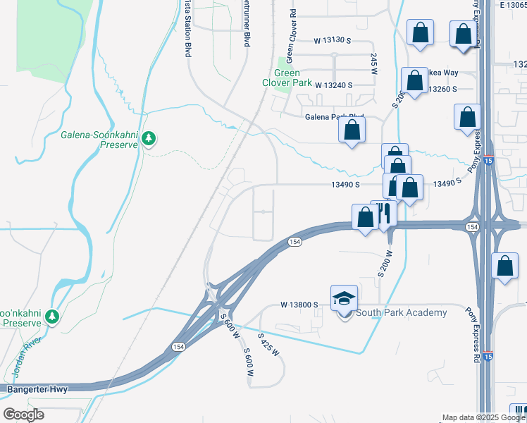 map of restaurants, bars, coffee shops, grocery stores, and more near 490 West 13490 South in Draper