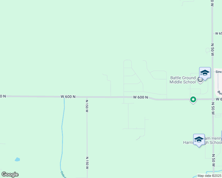 map of restaurants, bars, coffee shops, grocery stores, and more near 1304 West 600 North in West Lafayette
