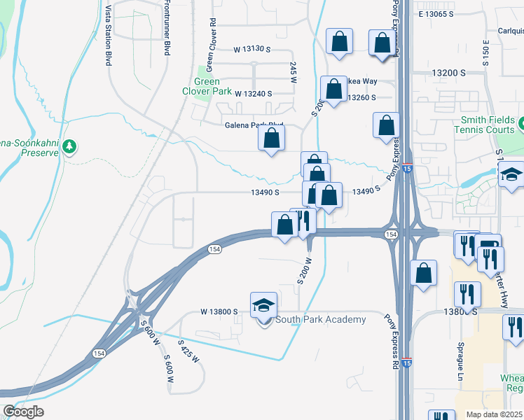 map of restaurants, bars, coffee shops, grocery stores, and more near 277 West 13490 South in Draper