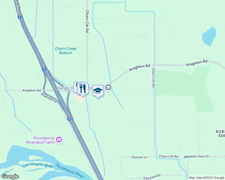 map of restaurants, bars, coffee shops, grocery stores, and more near 7416 Pacheco School Road in Redding