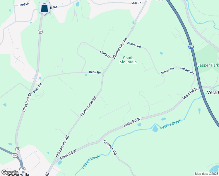 map of restaurants, bars, coffee shops, grocery stores, and more near 4688 Shimerville Road in Emmaus