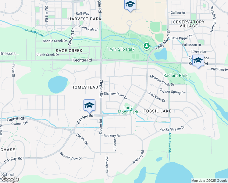 map of restaurants, bars, coffee shops, grocery stores, and more near 5850 Dripping Rock Lane in Fort Collins