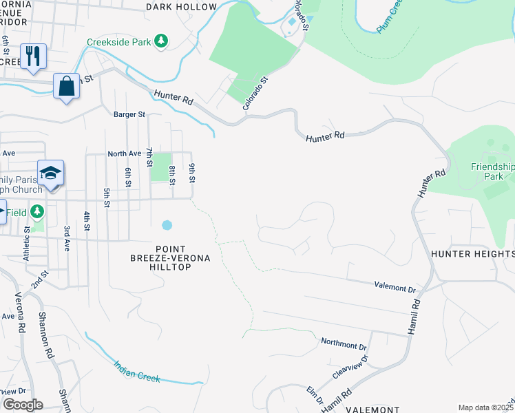 map of restaurants, bars, coffee shops, grocery stores, and more near 116 Treona Drive in Verona