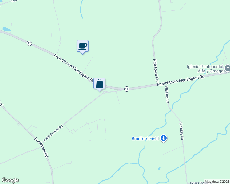 map of restaurants, bars, coffee shops, grocery stores, and more near 550 Old New Jersey 12 in Frenchtown