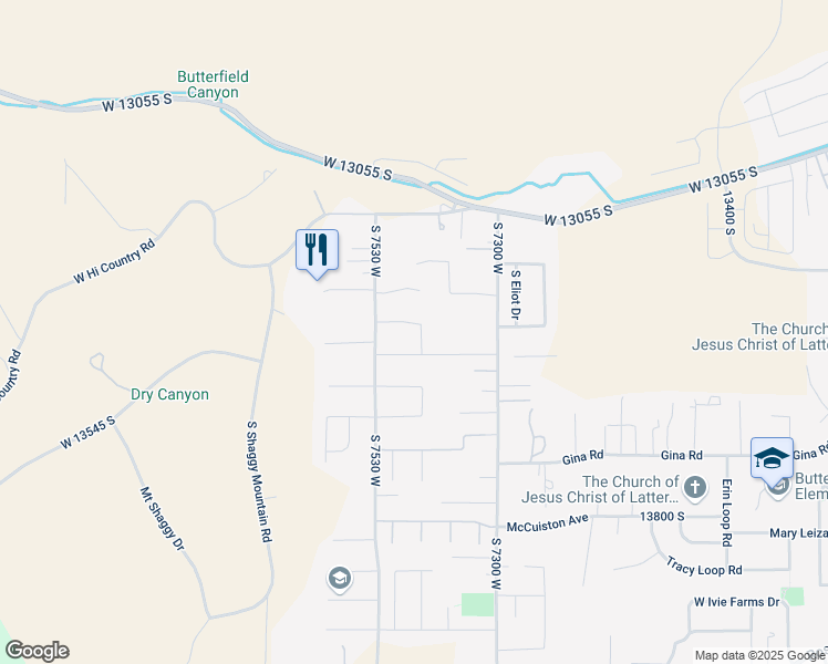 map of restaurants, bars, coffee shops, grocery stores, and more near 7467 Havana Lane in Herriman