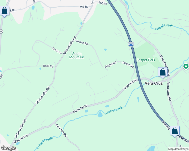 map of restaurants, bars, coffee shops, grocery stores, and more near 4908 Jasper Road in Emmaus