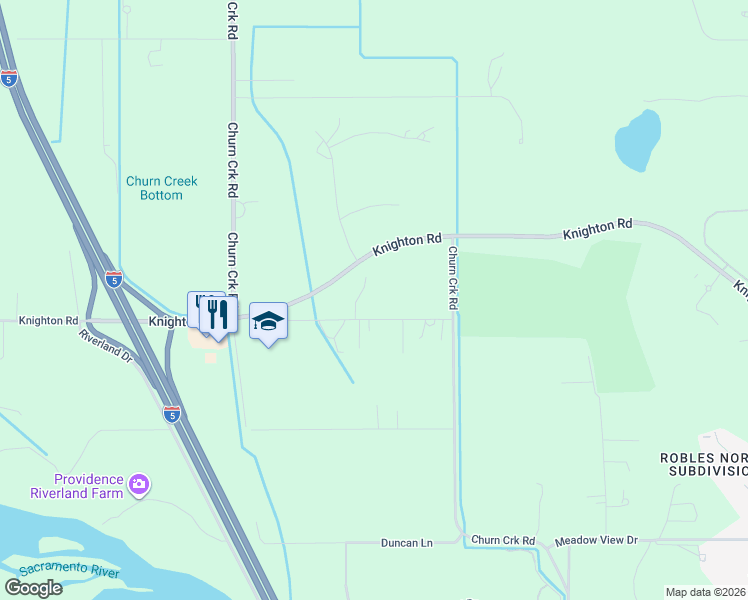 map of restaurants, bars, coffee shops, grocery stores, and more near 7517 Villa Court in Redding