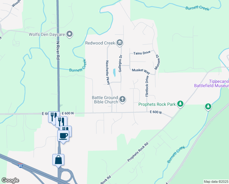 map of restaurants, bars, coffee shops, grocery stores, and more near 6103 Naschette Pkwy in West Lafayette