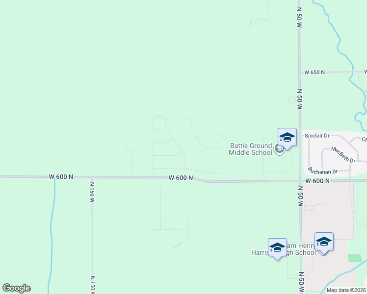 map of restaurants, bars, coffee shops, grocery stores, and more near 1053 West 600 North in West Lafayette