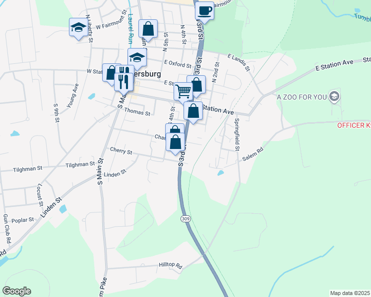 344 South 3rd Street, Coopersburg PA Walk Score