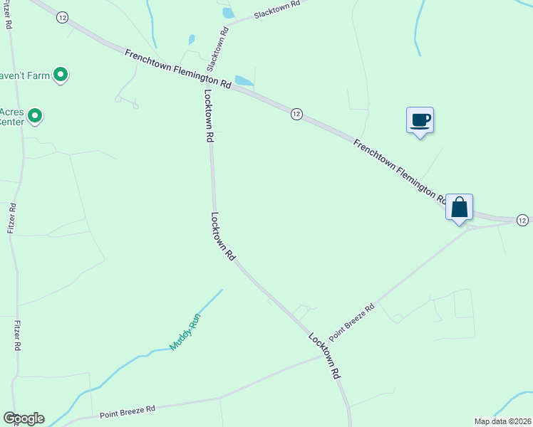 map of restaurants, bars, coffee shops, grocery stores, and more near 103 Locktown Road in Frenchtown