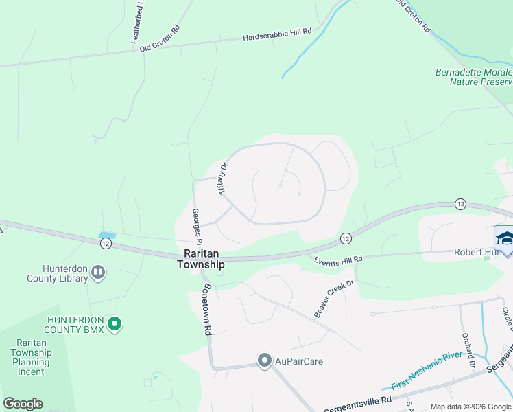 map of restaurants, bars, coffee shops, grocery stores, and more near 5 Paige Place in Flemington