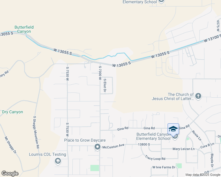 map of restaurants, bars, coffee shops, grocery stores, and more near 13456 South Rowell Drive in Herriman