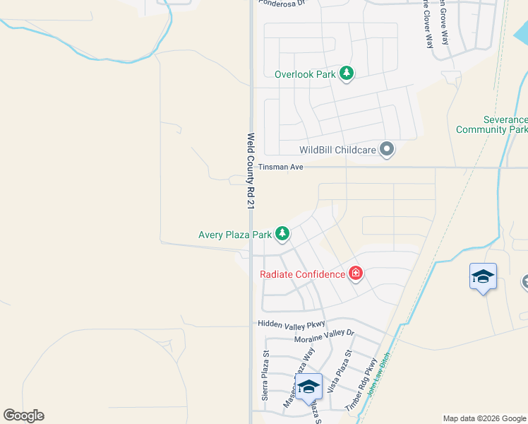 map of restaurants, bars, coffee shops, grocery stores, and more near 34886 Co Road 21 in Windsor