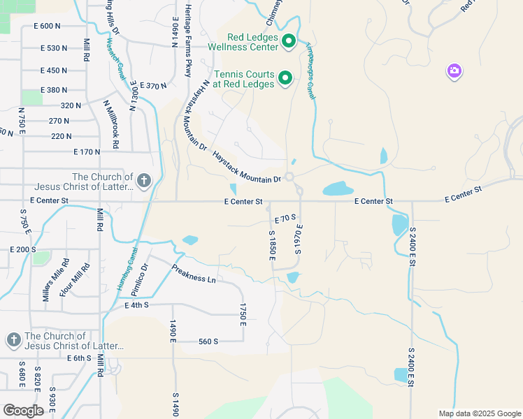 map of restaurants, bars, coffee shops, grocery stores, and more near 24 South 1850 East in Heber City