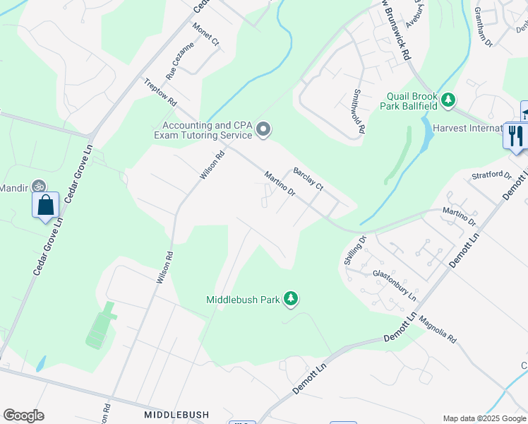 map of restaurants, bars, coffee shops, grocery stores, and more near 15 Norwich Place in Franklin Township