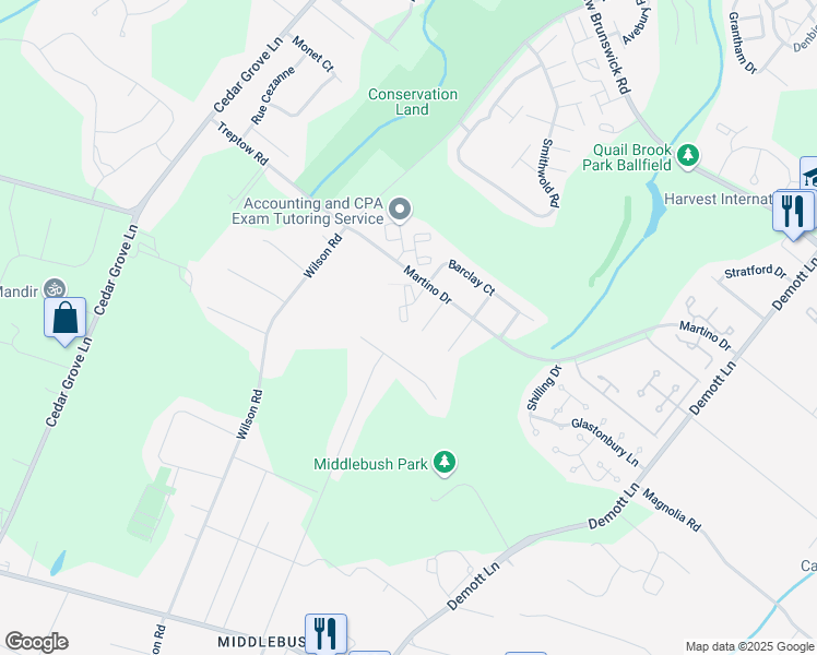 map of restaurants, bars, coffee shops, grocery stores, and more near 26 Norwich Place in Franklin Township