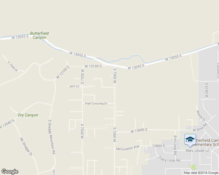 map of restaurants, bars, coffee shops, grocery stores, and more near 4442 West Sunset Shadow Lane in Herriman
